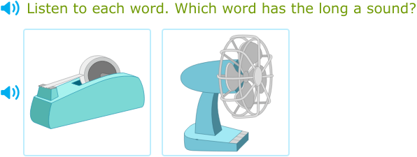 IXL - Find the long a word (Kindergarten English practice)