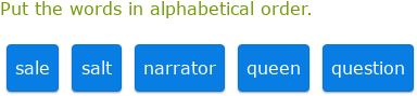 IXL - Alphabetical order (Grade 7 English practice)