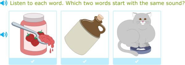 IXL - Which two words start with the same sound? (Preschool English