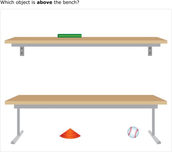 IXL - Above and below (Kindergarten maths practice)