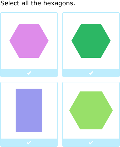 IXL - Select two-dimensional shapes (Kindergarten maths practice)