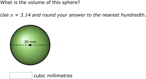 IXL - Volume and surface area of spheres (Grade 8 maths practice)