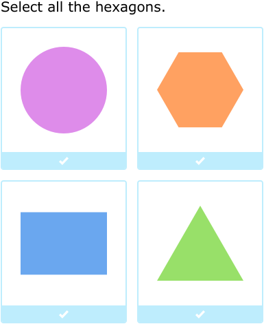IXL - Hexagons (Kindergarten maths practice)