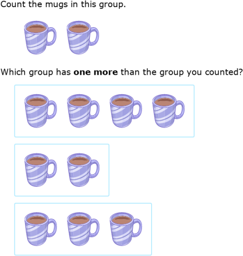 IXL - One more - up to 5 (Kindergarten maths practice)
