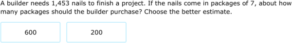 IXL - Estimate to solve word problems (Grade 6 maths practice)