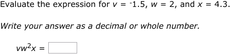 IXL - Evaluate variable expressions involving rational numbers (Grade ...
