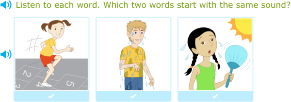 IXL - Which two words start with the same sound? (Grade 1 English practice)